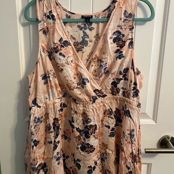 ❌SOLD❌ BLUSH FLORAL CHALLIS TANK - Picture 3 of 6